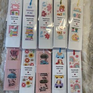 10 pcs Handmade Colorful Bookmarks Set